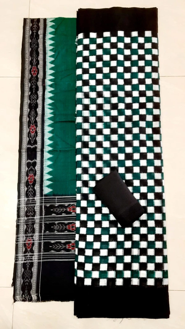 102067 Sambalpuri Handloom Dress Material With Dupatta Set 