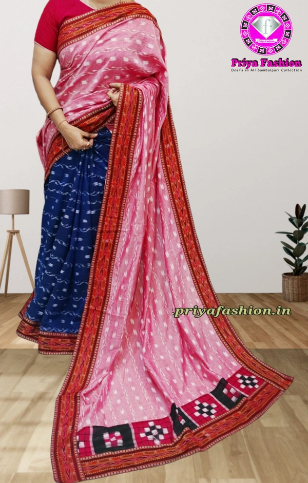 102087  Sambalpuri Patchwork Saree With Blause Pics 