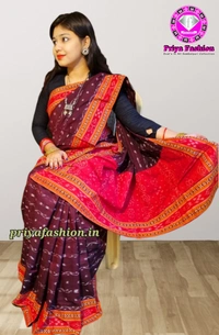 102089  Sambalpuri Patchwork Saree With Blause Pics 