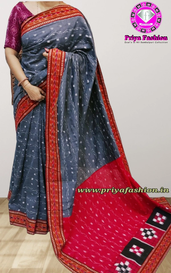 102090  Sambalpuri Patchwork Saree With Blause Pics 
