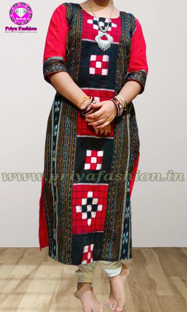 102092 Sambalpuri Handloom Kurti  - 42