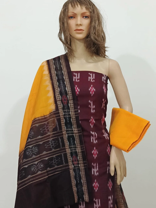 102197 Sambalpuri Dress Material With Dupatta