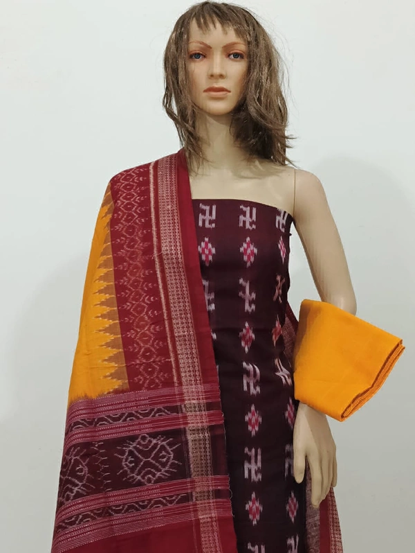 102198 Sambalpuri Dress Material With Dupatta