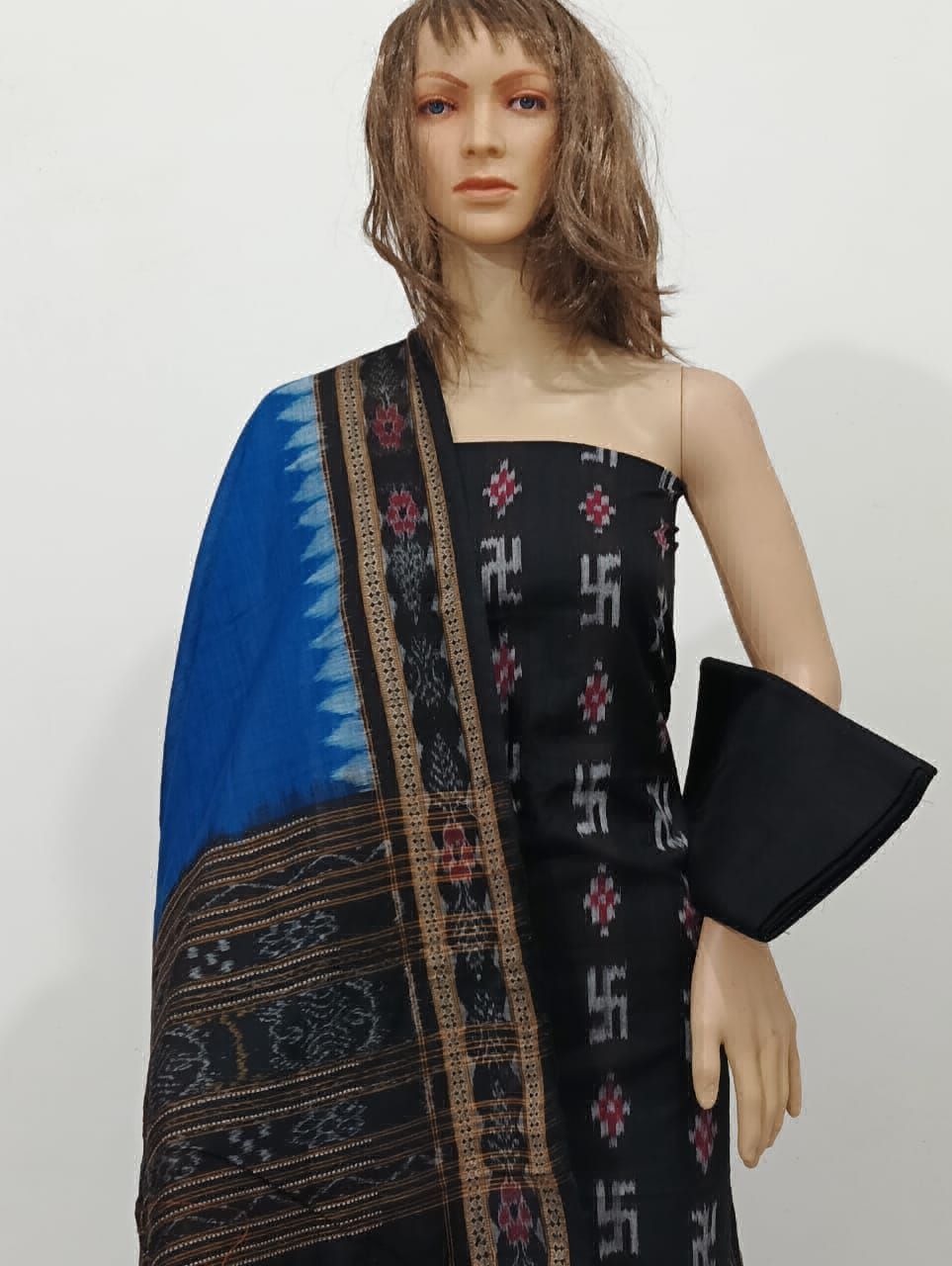 102211 Sambalpuri Dress Material With Dupatta