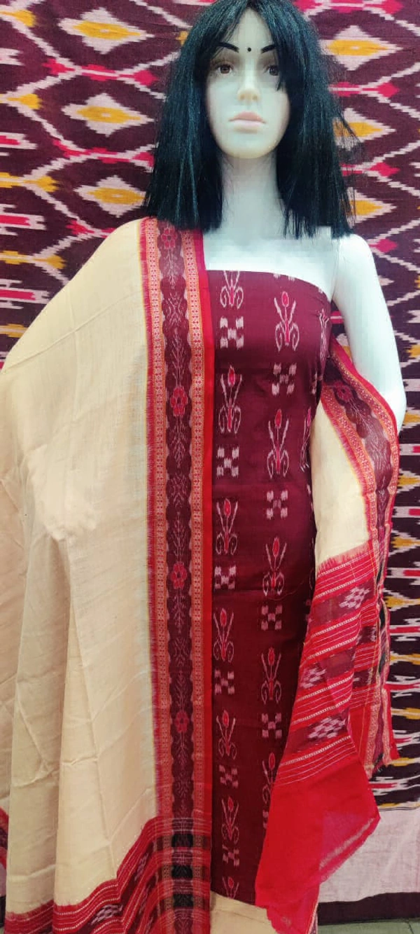 102269 Sambalpuri Dress Material With Dupatta 