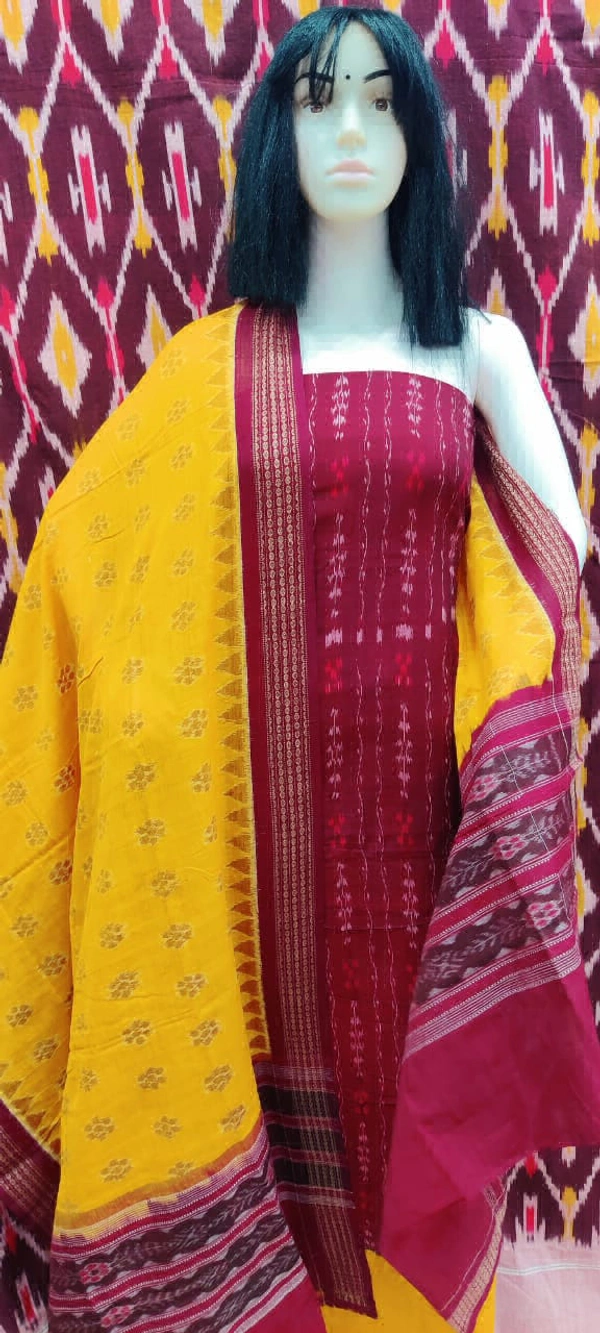 102268 Sambalpuri Dress Material With Dupatta 