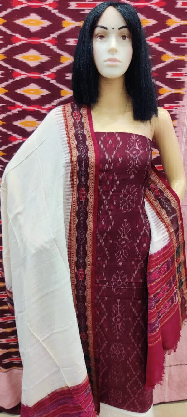 102275 Sambalpuri Dress Material With Dupatta 