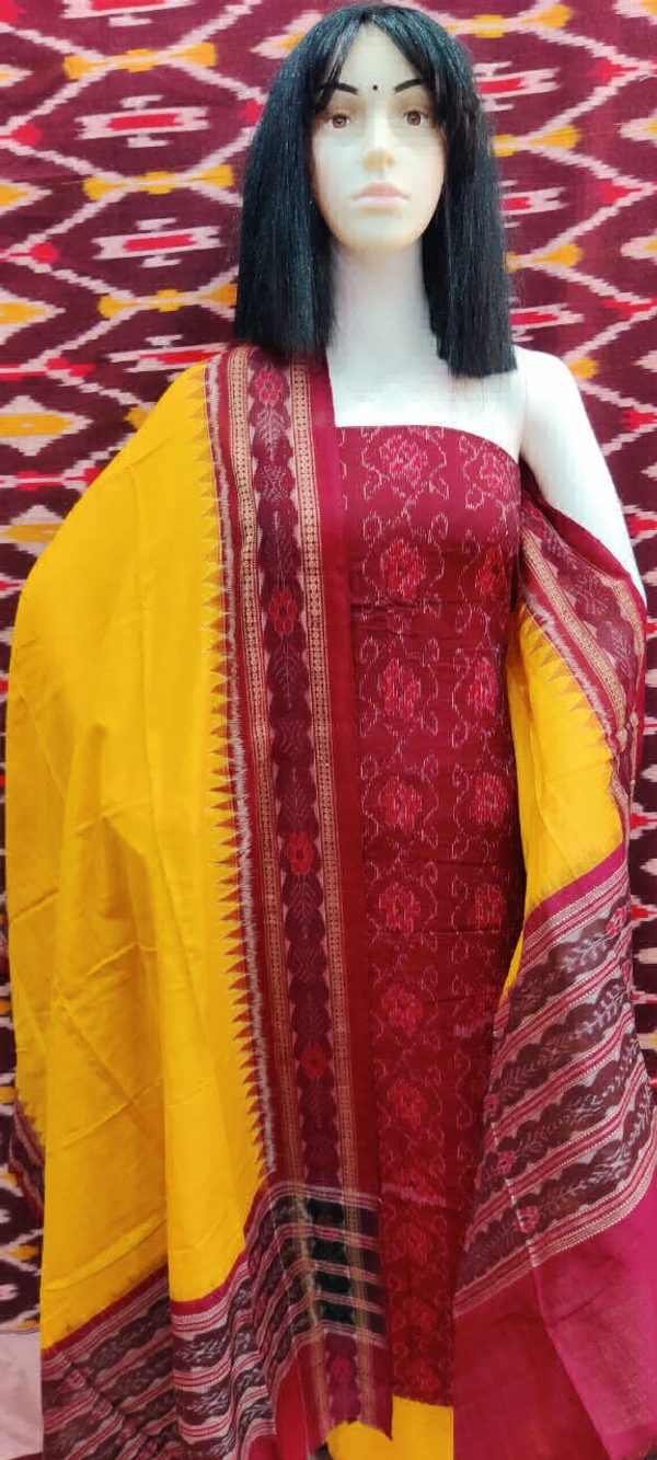 102279 Sambalpuri Dress Material With Dupatta 