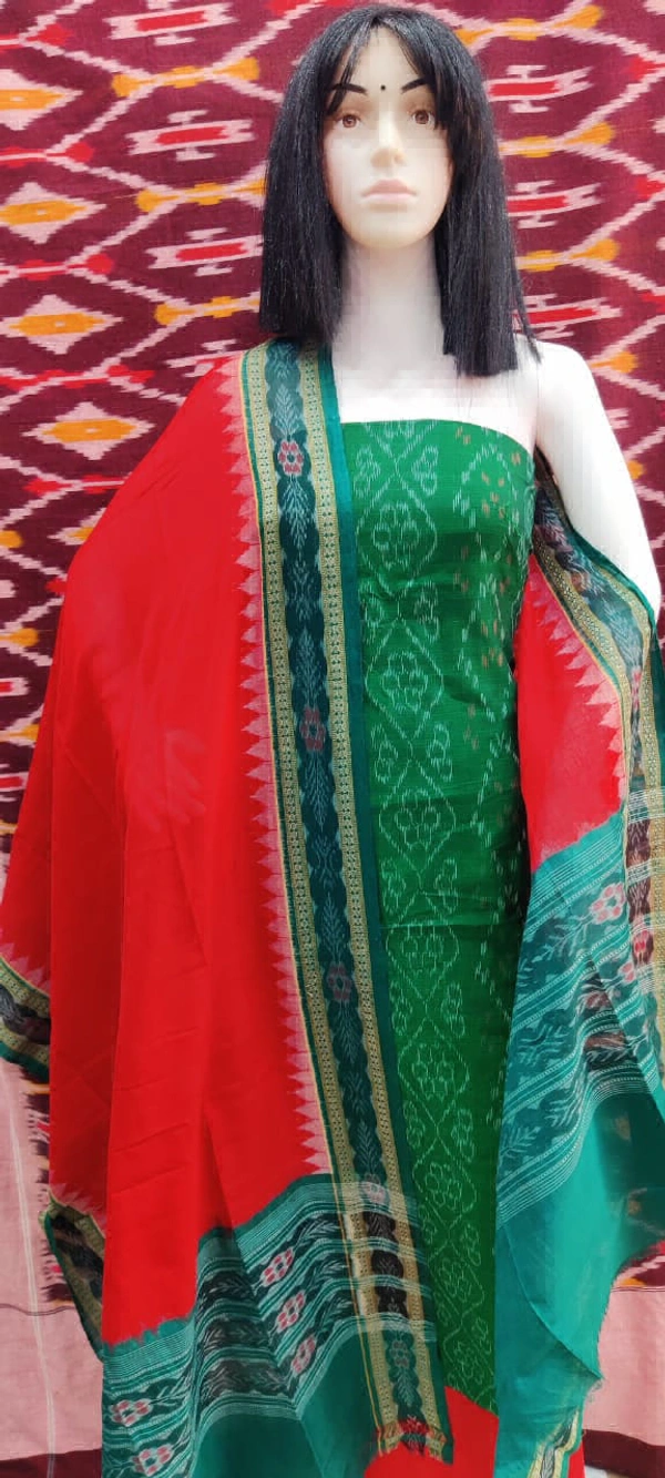 102281 Sambalpuri Dress Material With Dupatta 