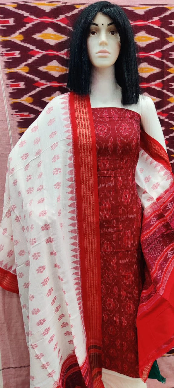 102282 Sambalpuri Dress Material With Dupatta 