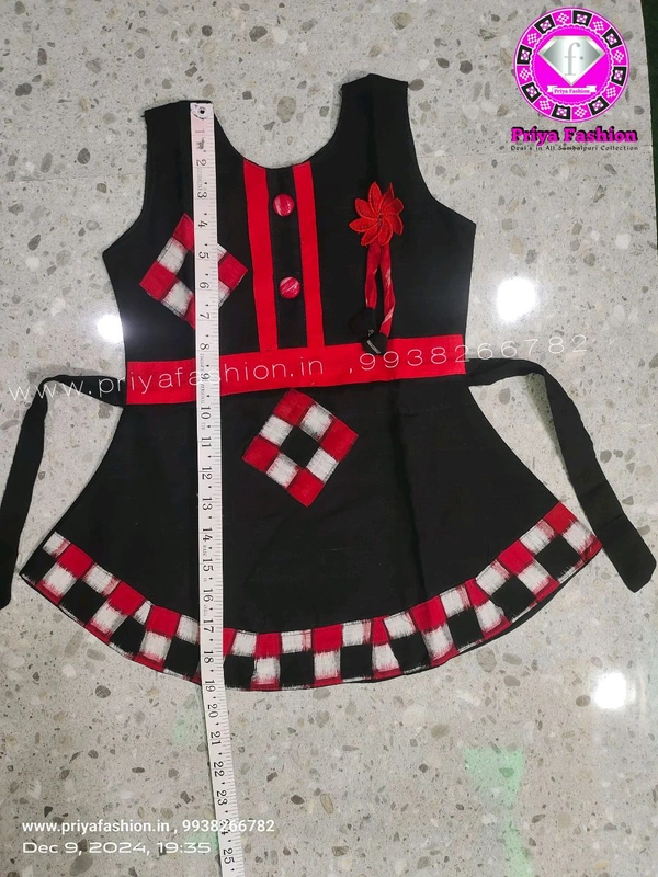 102303 Sambalpuri Kids, Baby Dress  - Black, 30