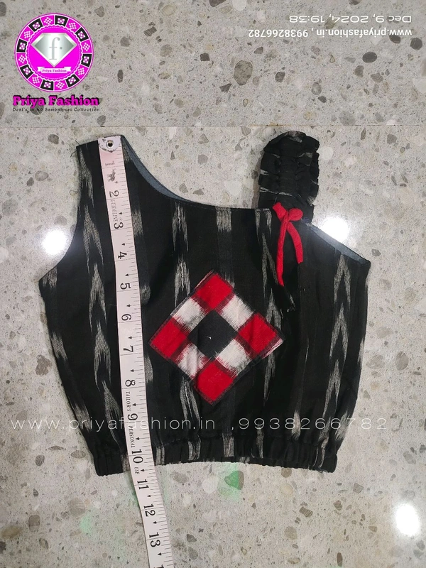 102304 Sambalpuri Kids, Baby Dress  - Black, Red, 22