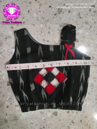 102304 Sambalpuri Kids, Baby Dress  - Black, Red, 24