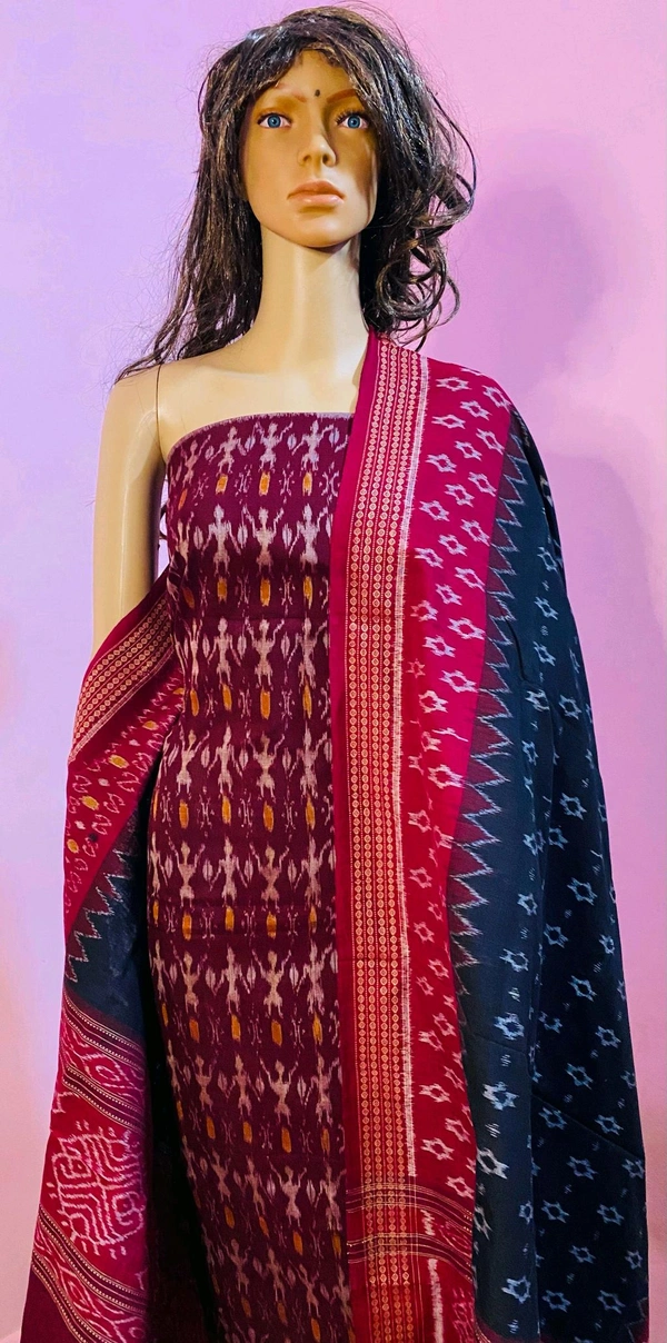 102319 Sambalpuri Dress Material With Dupatta  - Shiraz