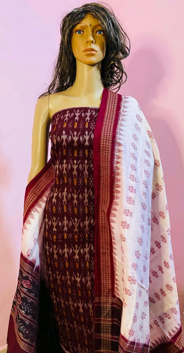 102321 Sambalpuri Dress Material With Dupatta  - Shiraz