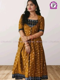 102323 Sambalpuri Round Kurti Top  - XXL-42, Pirate Gold