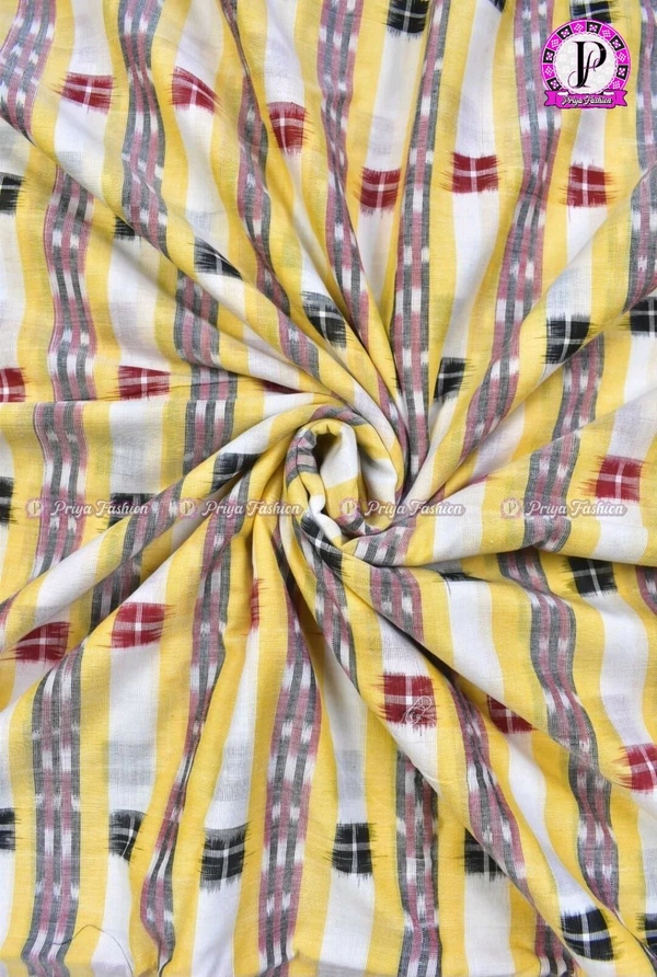 102340 Sambalpuri Handlooms Fabric  - Cream, 2.50