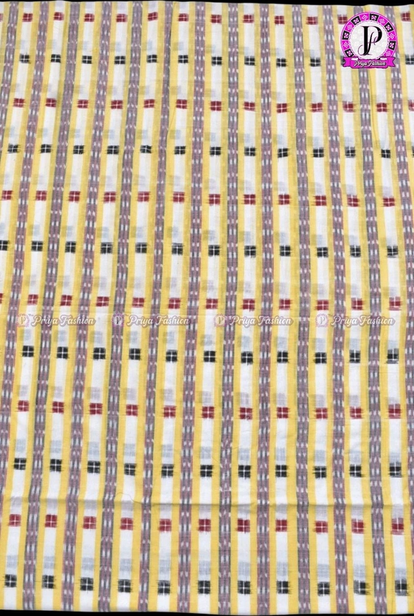 102340 Sambalpuri Handlooms Fabric  - Cream, 2.50