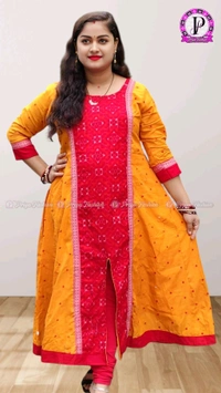 102343 Sambalpuri Round Kurti Top  - L-38, Black