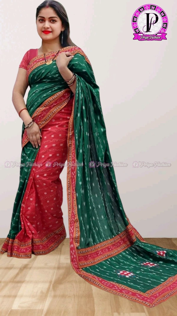 102349 Sambalpuri Handlooms Patchwork Saree With Blause 