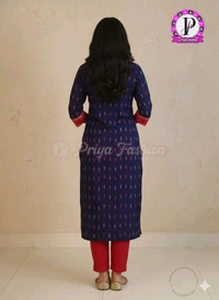 102376 Sambalpuri Handloom Cotton Stitching Kurti In Meroon Colour  - 44, Jacksons Purple