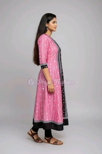 102378 Sambalpuri Round Kurti Top  - L-38, Blush Pink