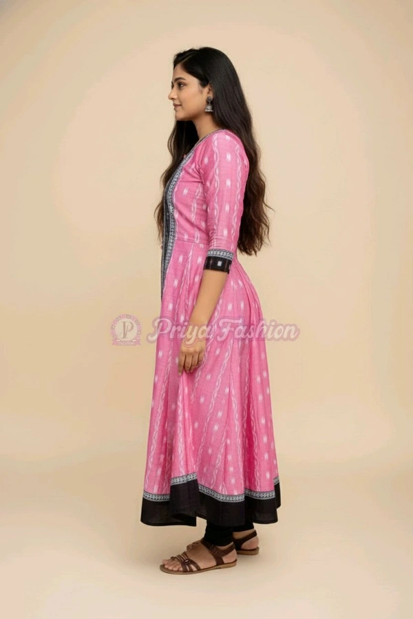 102378 Sambalpuri Round Kurti Top  - 44, Web Orange