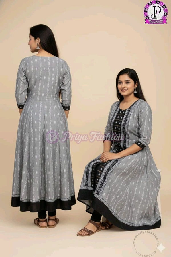 102379 Sambalpuri Round Kurti Top  - 42, Martini