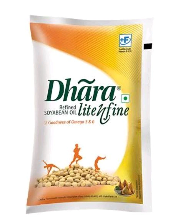 Dhara Refined Soyabean Oil - 1 Ltr