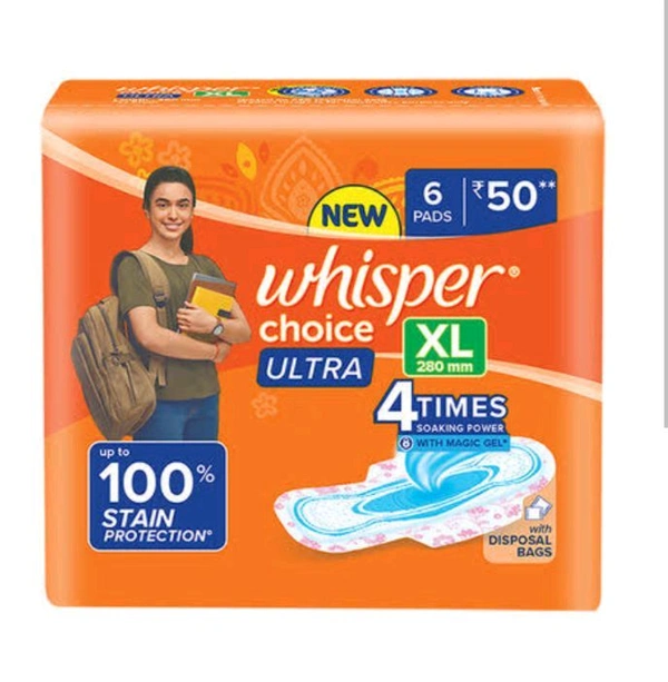 Whisper Choice Xl - 18 Pads, Pads