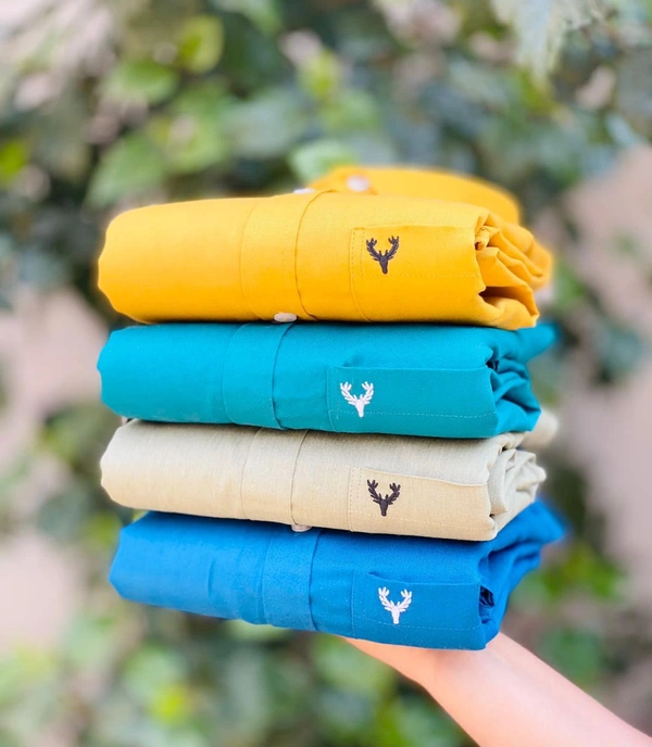 The Unity Style Plain Shirts for Men - 4 Pc Combo Stylish & Comfortable Free Shipping - M