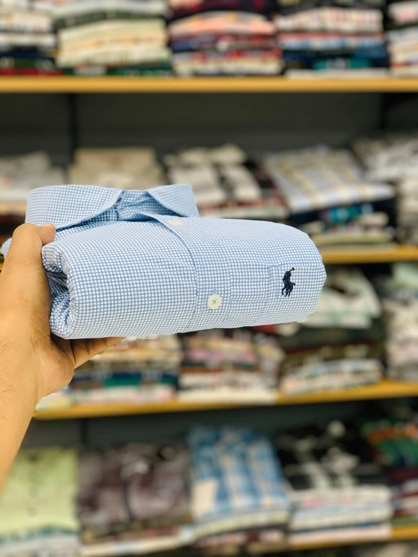 RL POLO Shirt Regular fit Checkd Formal Shirt - L-40