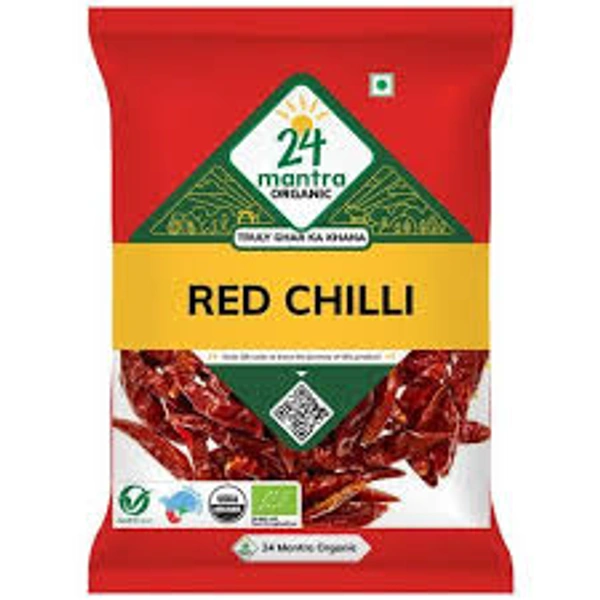 24 MANTRA ORGANIC RED CHILLI WHOLE - 100GM
