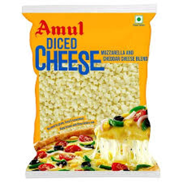 AMUL DICED CHEESE MOZZARELLA+CHEDDAR - 200GM