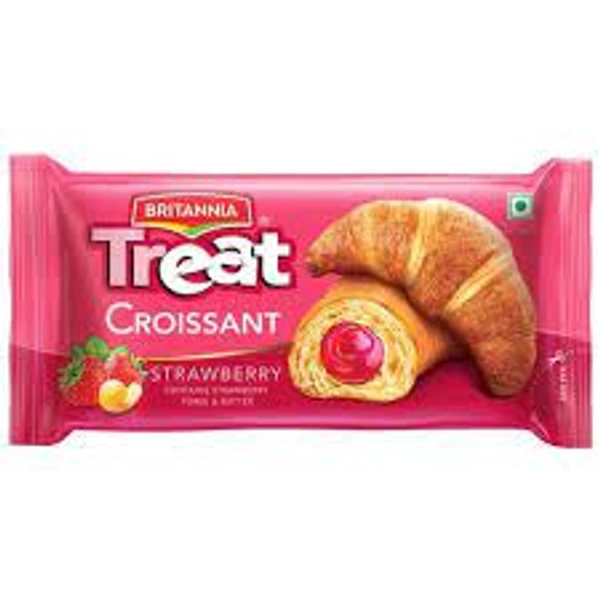 BRITANNIA CROISSANT STRAWBERRY CAKE - 45GM