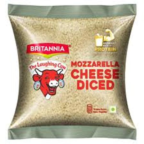 BRITANNIA DICED CHEESE MOZZARELLA - 1KG