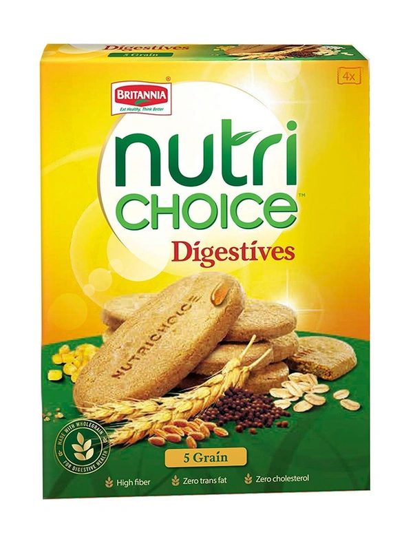 BRITANNIA NUTRI CHOICE 5 GRAIN DIGESTIVE COOKIES - 200GM