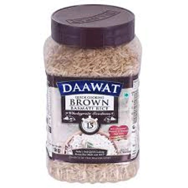 DAAWAT BROWN BASMATI RICE JAR - 1KG