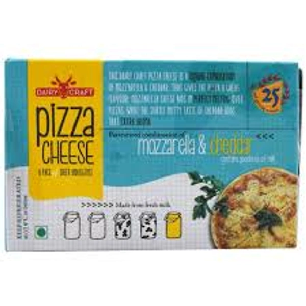 DAIRY CRAFT PIZZA CHEESE BRICK MOZZARELLA +CHEDDAR - 200GM