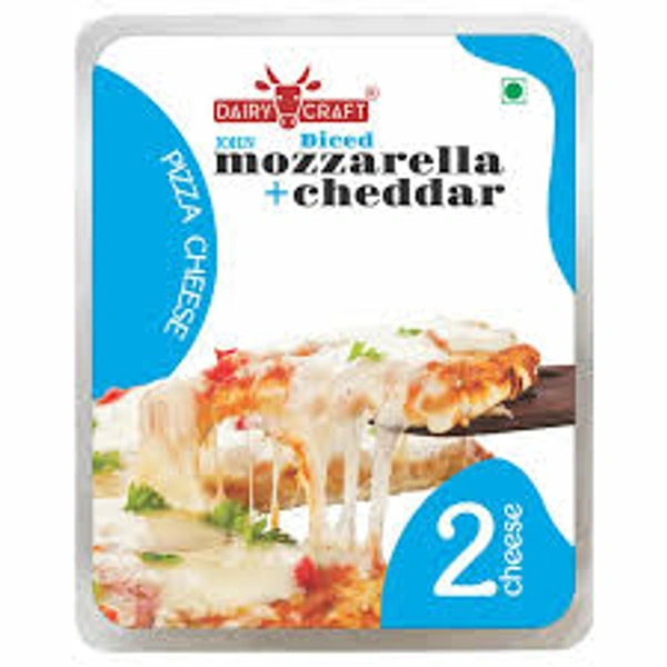 DAIRY CRAFT PIZZA CHEESE MOZZARELLA +CHEDDAR - 500GM