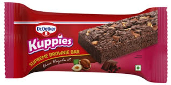 DR OETKER KUPPIES CREME BROWNIE BAR CHOCO HAZELNUT - 135GM