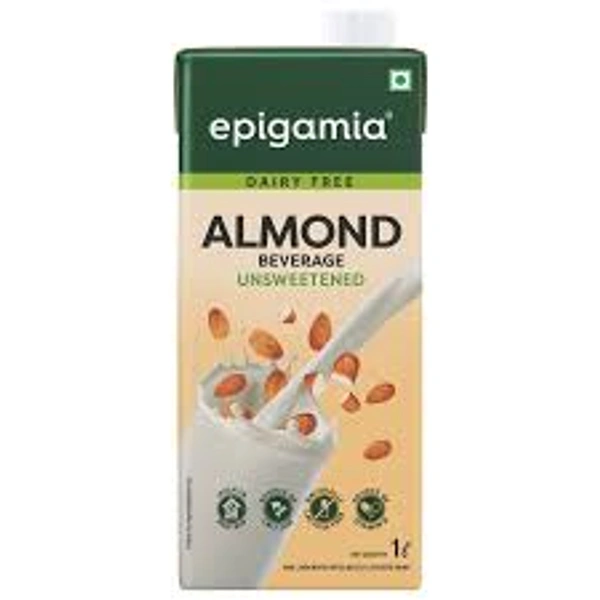 EPIGAMIA ALMOND BEVERAGE UNSWEETENED - 1LTR