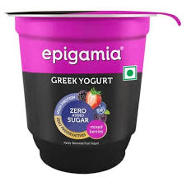 EPIGAMIA GREEK YOGURT ZERO SUGAR MIX BERRIES - 85GM