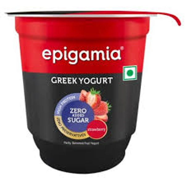 AMUL EPIGAMIA GREEK YOGURT ZERO SUGAR STRAWBERRY - 85GM