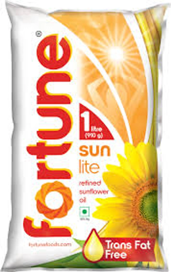 FORTUNE SUN LITE REFINED SUNFLOWER OIL - 1LTR