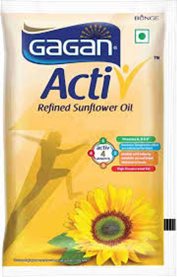 GAGAN ACTIV REFINED SUNFLOWER OIL - 1LTR