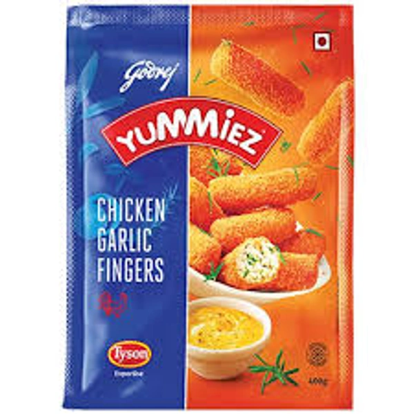 GODREJ YUMMIEZ CHICKEN GARLIC FINGERS - 400GM