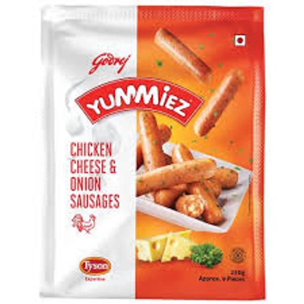 GODREJ YUMMIEZ CHICKEN ONION SAUSAGES - 250GM