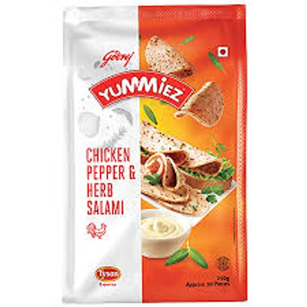 GODREJ YUMMIEZ CHILLI PEPPER HERB SALAMI - 250GM