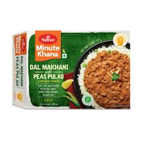 HALDIRAMS MINUTE KHANA DAL MAKHNI WITH PEAS PULAO - 375GM
